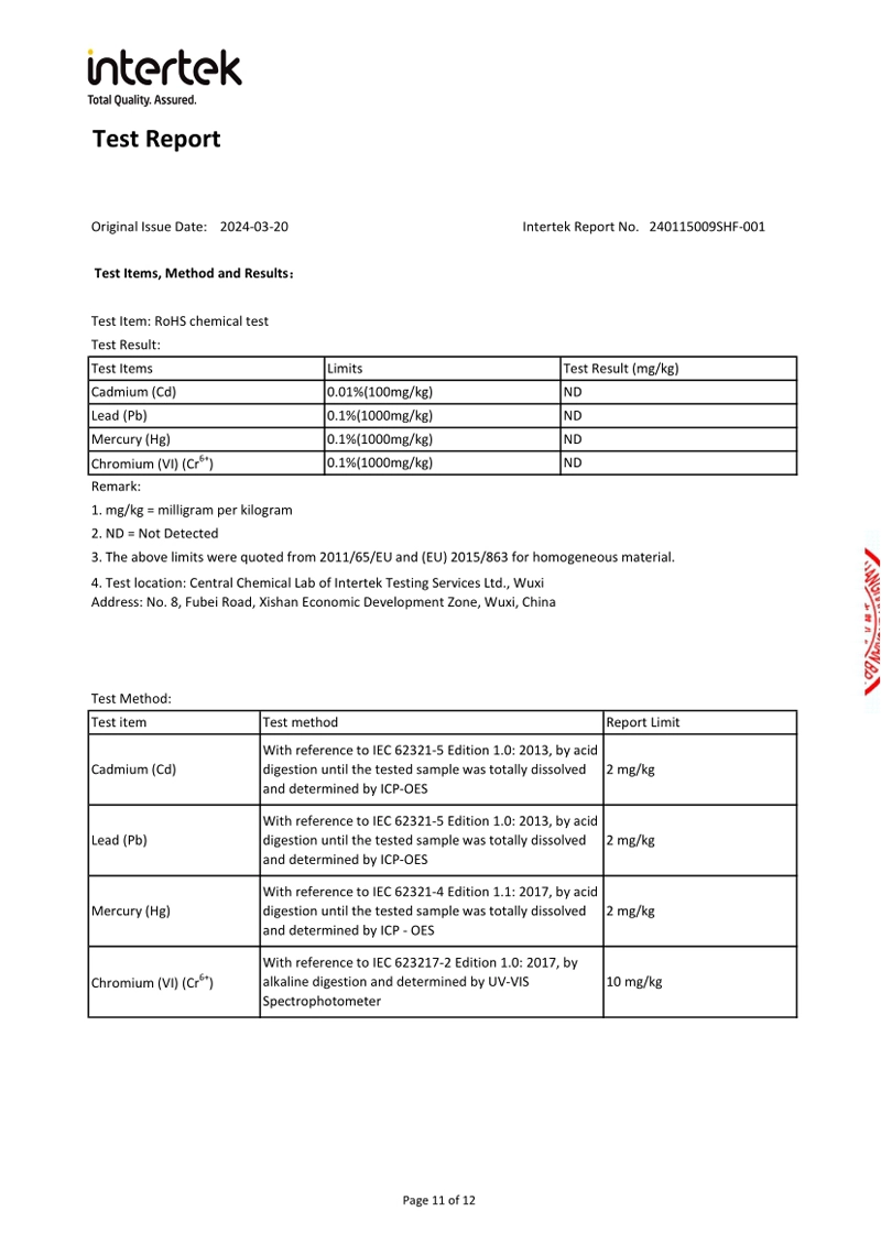 Intertek Test Report