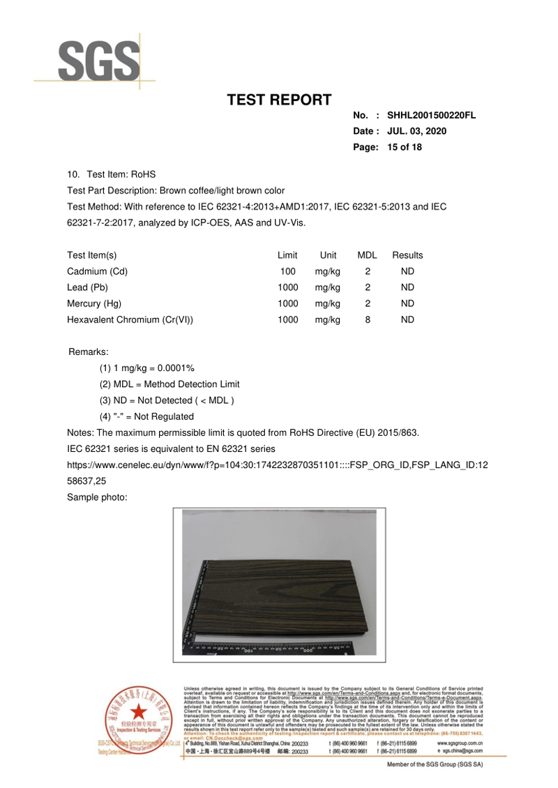 Performance Report of Co extruded Flooring G Series